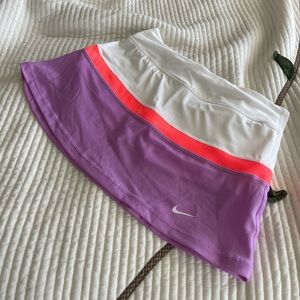 Nike Dri-Fit Tennis Skort in White/Fuschia/Hot Lavendar Size L